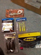 Lot Of 5 Packs Of Assorted Soft Fishing Lures - Varying Styles 