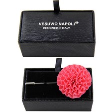New in box Men's Suit chest buckle brooch Coral flower lapel pin formal Prom