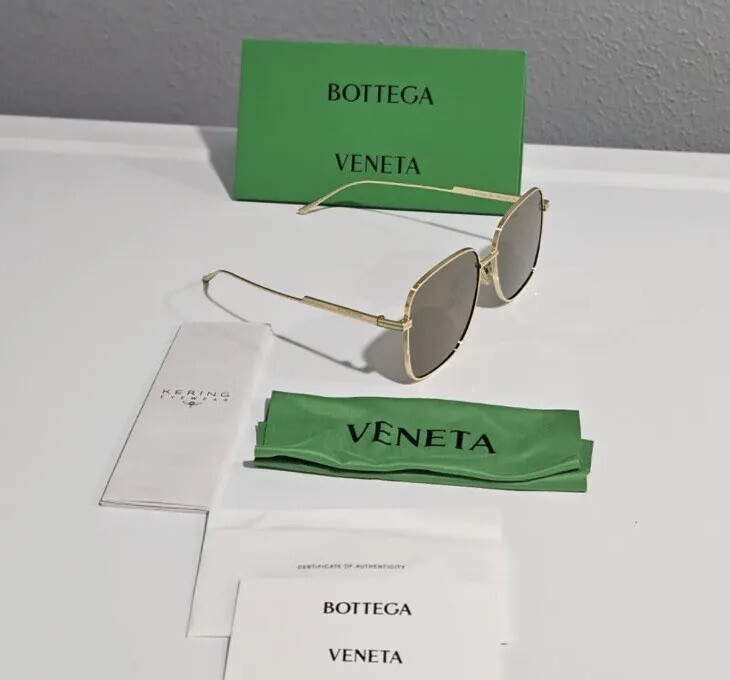 Bottega Veneta BV0305SA 004 59 16 145 XL Gold Frame Gold
