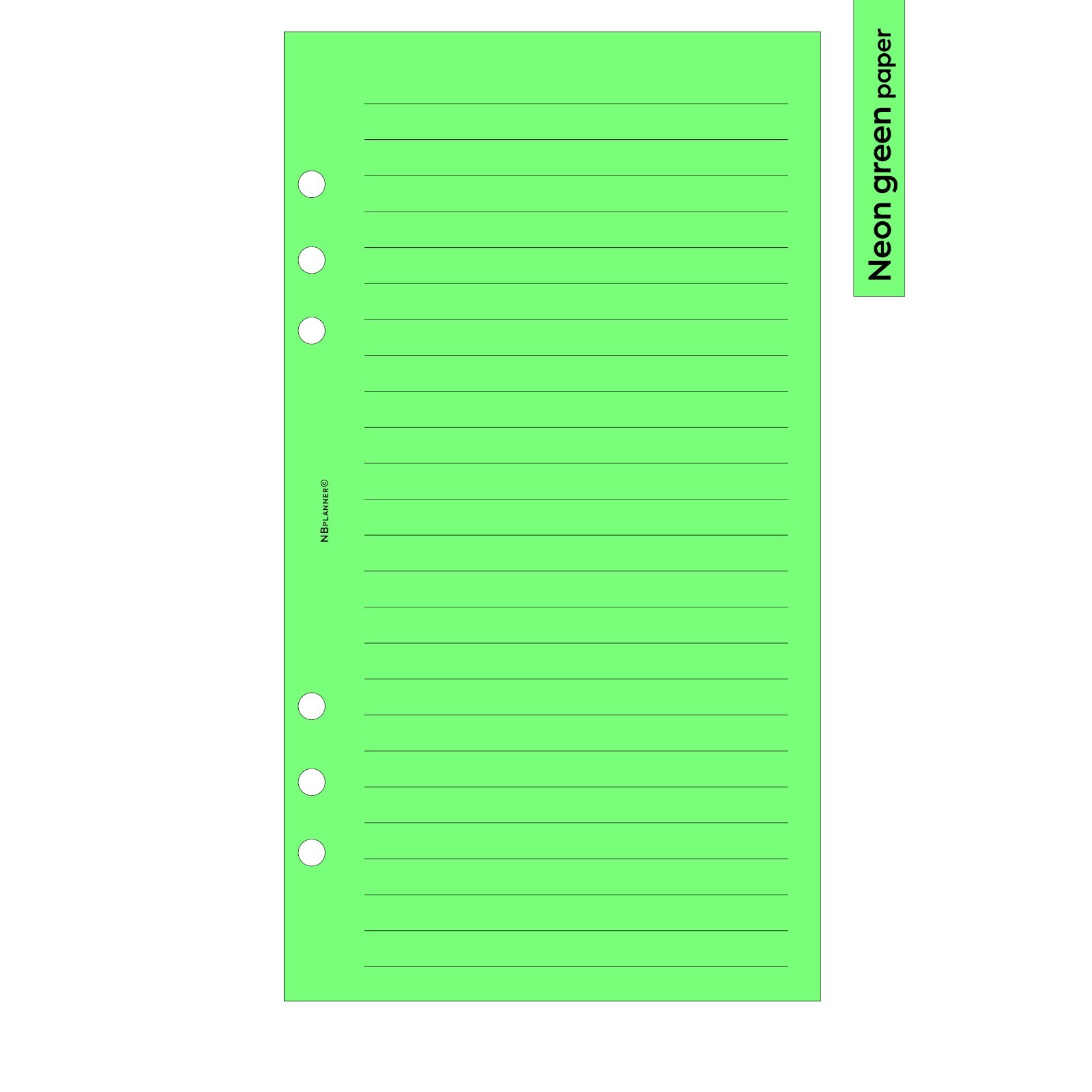 Filofax Personal COMPATIBLE Narrowruled lined notepaper organiser