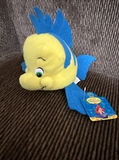 Disney The Little Mermaid FLOUNDER Plush Stuffed Animal Toy Applause 7" New NWT