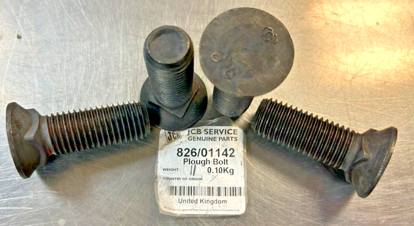 Plow bolt M20 x 60mm long 826/01142 - JCB | eBay