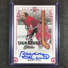 2021-22 Lumber Nhl Bobby Hull Signature Sticks Relic Auto Red 2/3