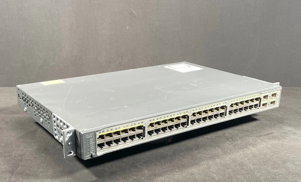 Cisco WS-C3750V2-48PS-S 48 Port PoE Gigabit Switch - Same Day Shipping - Image 2 of 4