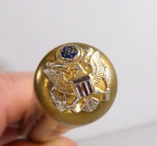 Vintage WWII Vietnam US Army Swagger Stick W Eagle Emblem Sargent 1 st Named