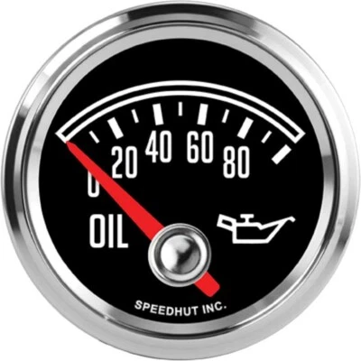 Speedhut 2-1/16"(52mm) Oil Pressure Gauge 0-100 psi CJ Jeep Design CJ5, CJ7, CJ8 - Image 1 of 4