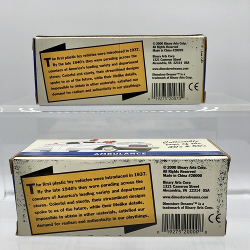 NOS Dimestore Dreams Plastic Ambulance 20000 & Taxi 20070/ 1:43 /b - Picture 3 of 5