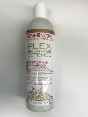 Cream of Nature Argan OIL PLEX BREAKAGE DEFENSE RESTORING SHAMPOO 12OZ