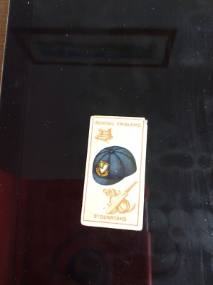L1E Zigarettenkarte Carreras Black Cat School Embleme No 6 Catford St Dunstan s