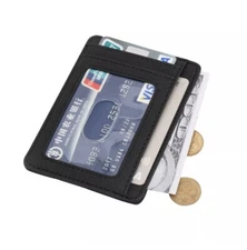 Mens RFID Block Slim Wallet Credit Card ID Holder Minimalist Front Pocket Wallet