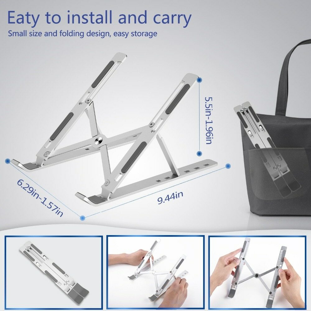 Support ordinateur portable pliable alu ventilé et réglable