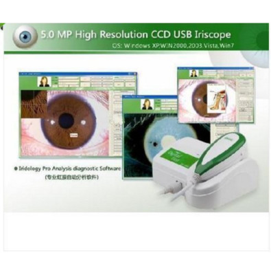 5.0 MP USB Iriscope Iris Analyzer Iridology Camera Scanner w/ Pro Iris Software