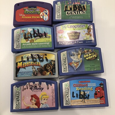 Leapster Game Lot 8 Total Games Most Are PreK Thru 1st Reading
