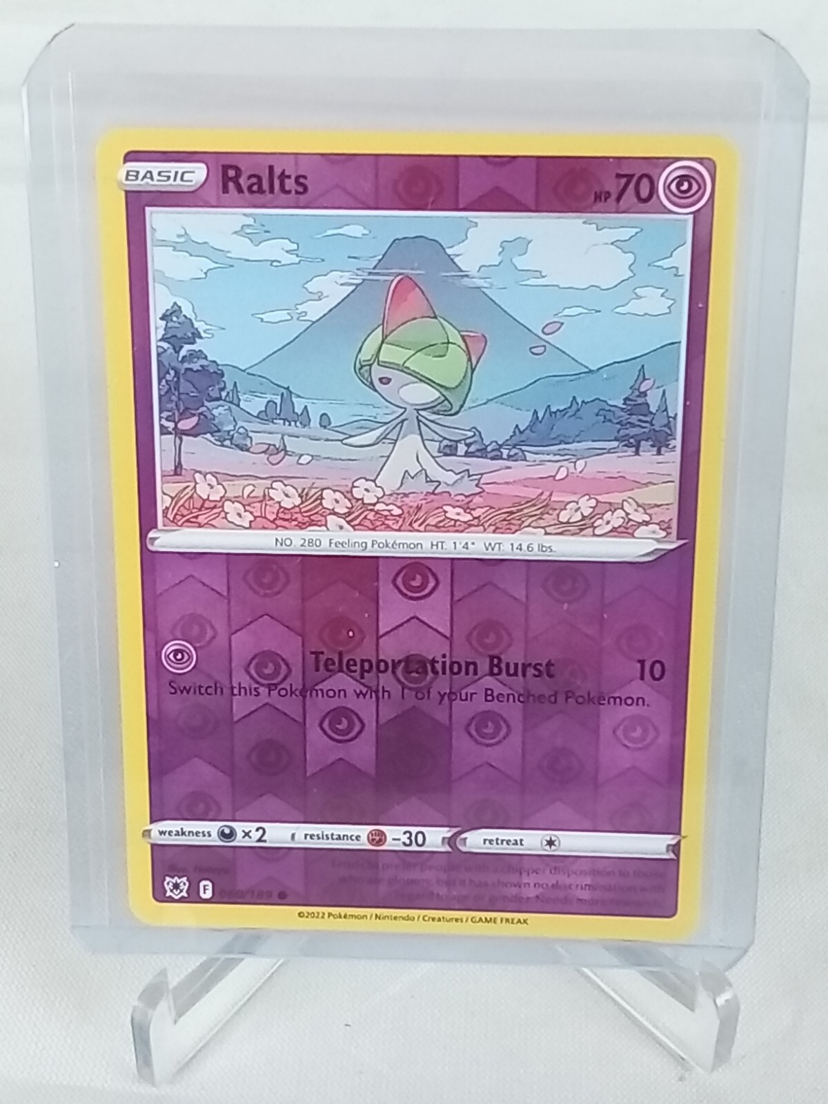 Ralts 60/189 Reverse Holo Pokémon Card 2022