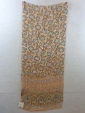 Cejon Scarf Women's 13 X 63 Pink Blue Floral 100% Silk New With Tags