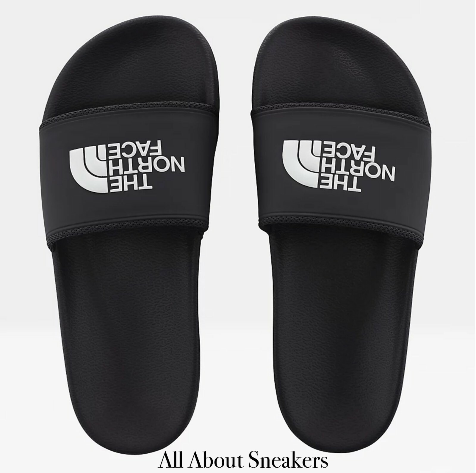 north face sliders white