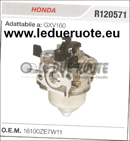 16100ZE7W11 Carburetor with Bowl for Honda GXV160 | eBay