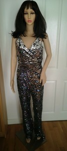 pink boutique sequin jumpsuit