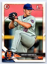 2018 Bowman #BP66 Jordan Humphreys New York Mets BASEBALL Card