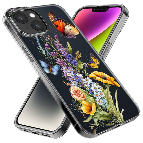 For Apple iPhone 7/8 Plus Shockproof Spring Flowers Butterflies Case - Picture 2 of 3