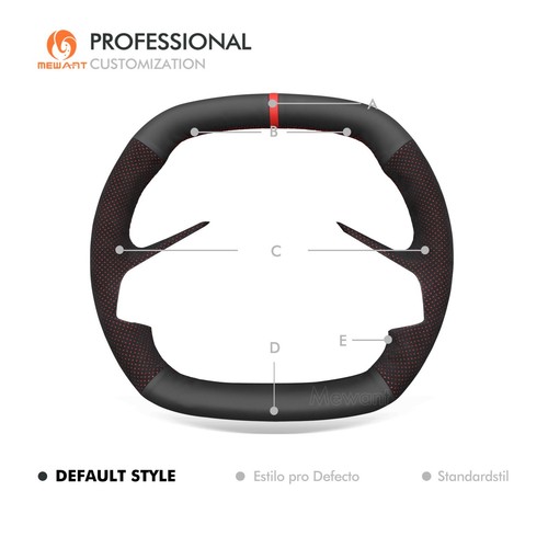 Cubierta de volante de cuero Alcantara de malla personalizada para Chevrolet Corvette C8 Z06 - Imagen 10 de 19