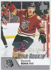 2020-21 AHL Hockey #188 STAR ROOKIE Autograph Wolves DOMINIK BOKK 