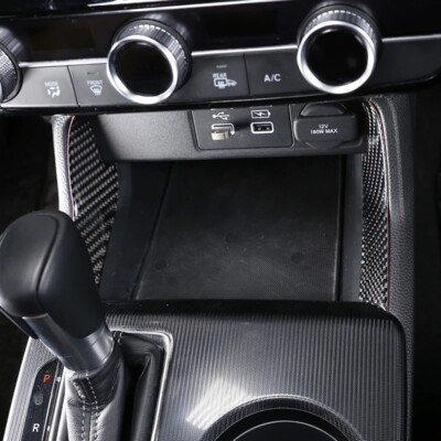 Carbon Fiber Car USB Charging Port on Both Side Trims For Honda Civic 2022 