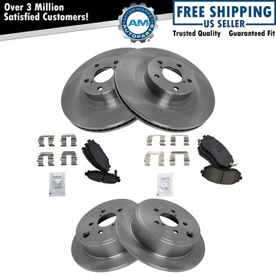 Premium Posi Ceramic Brake Pad & Rotor Kit Front & Rear Set for Subaru
