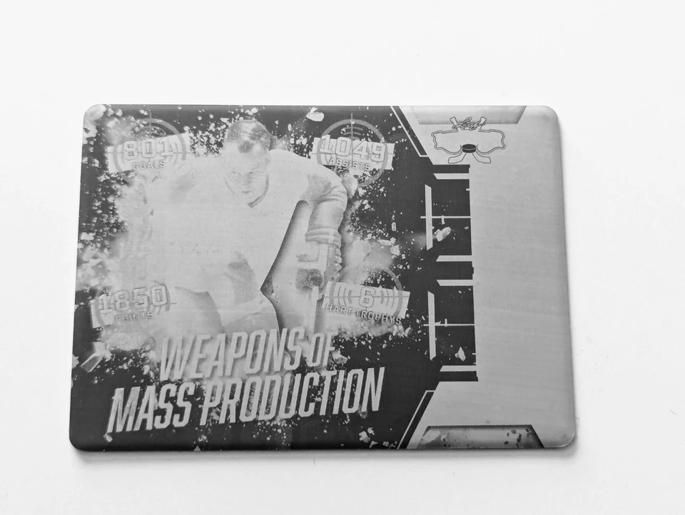 🔥#1/1 GORDIE HOWE 2021-22 LEAF LUMBER HOCKEY PRINTING PLATE BLACK Weapons of 🔥 - Image 2 of 4