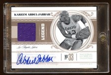 2011 NATIONAL TREASURES KAREEM ABDUL-JABBAR  AUTOGRAPH GAME JERSEY #06/10 HOF  !