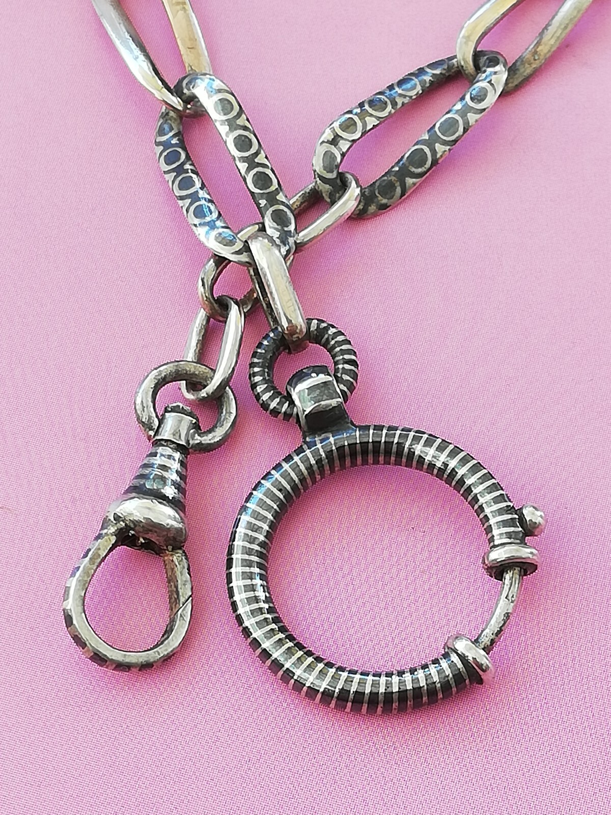 ANTIQUE 19c SOLID Silver POCKET Gold V. WATCH  CH… - image 6