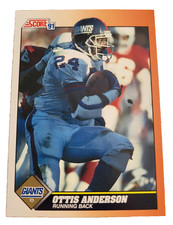 1991 Score #433 Ottis Anderson New York Giants NFL Football Card (F7