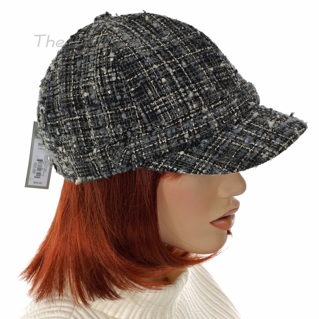 womens black cabbie hat