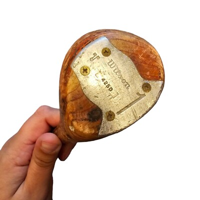 VINTAGE WILSON AUTOGRAPH MODEL 4250-A DRIVER FANCY FACE PERSIMMON WOOD LEFT HAND | SidelineSwap