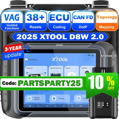 XTOOL D8W V2.0 Profi Diagnosegerät OBD2 Auto Scanner KFZ Auslesegerät ECU Coding