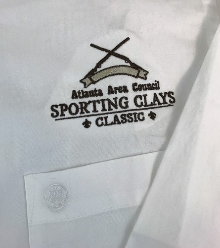 Southern Proper Button Front Shirt White Medium (M) BSA Atlanta Sporting Clays - Picture 2 of 8