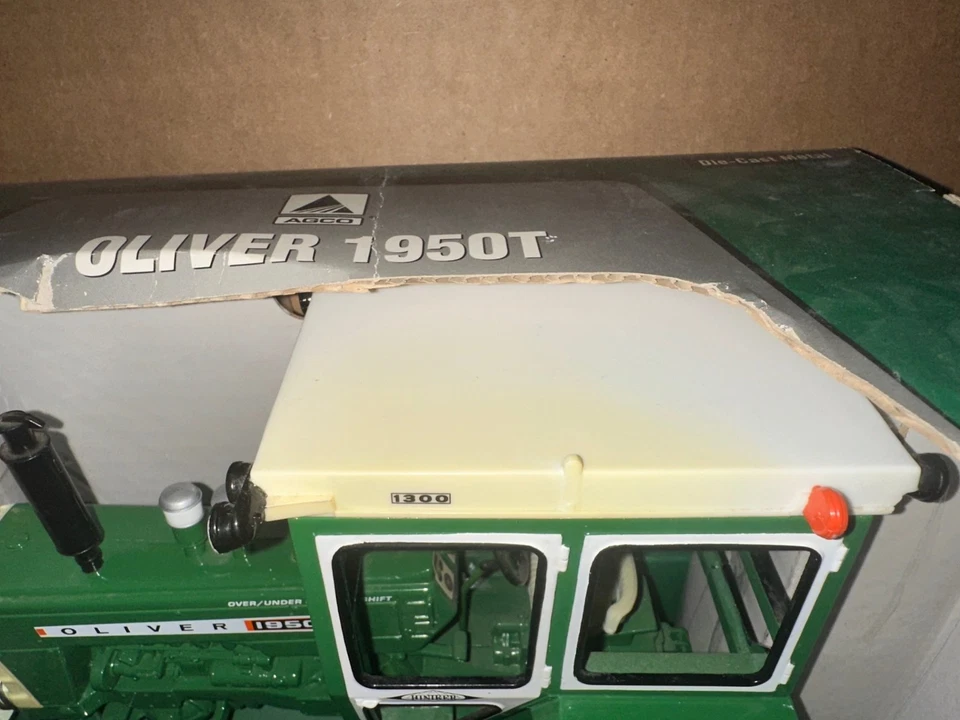 Ertl Oliver 1950T w/ FWA & 1300 Hiniker Cab 1/16 Tractor Replica #13382 #452 - Image 2 of 2