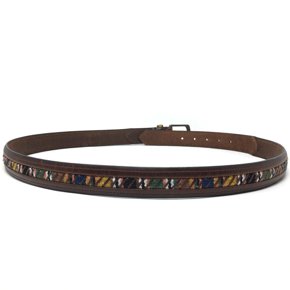 Cinturón Columbia para hombre talla 44 cuero marrón deporte al aire libre suroeste vintage Foto 2 de 4