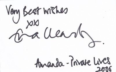 Emma Cleasby - Amanda in Private Lives 2006, Haymarket - RARE HANDSIGNIERTE KARTE.
