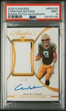 2022 Panini Flawless Christian Watson Rookie Patch Auto #RPA-CW 21/25 Packers