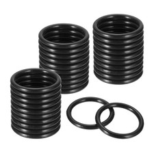 32Pcs Dream Catcher Rings, 1.3" Plastic Macrame Wreath Floral Round Hoop, Black
