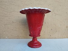 ANTICO XIX secolo VASO MEDICEO DA GIARDINO ESTERNO IN TERRACOTTA ROSSO H cm.32