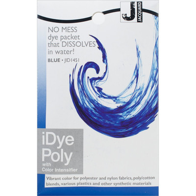 iDye Poly Blue Fabric Dye for Polyester and Synthetics 14g Dissolvable Packet