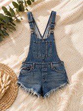 Free People- We The Free light blue denim overalls