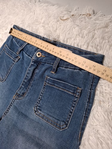 BCBGeneration Size 9 29 High Waist Rise Wide Leg Jeans Pants BCBG Blue - Picture 8 of 12