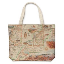 Xplorer Maps CTOTE BCNP Bryce Canyon National Park Map Canvas Tote Bag