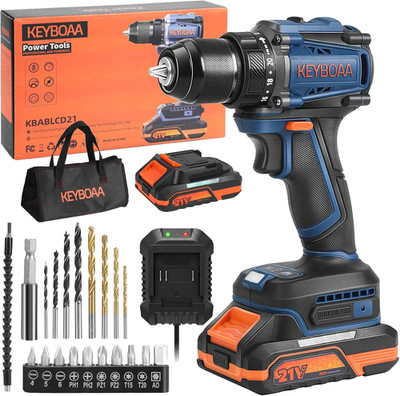 21V Max Brushless Cordless Drill Driver Set with 2X 2.0Ah Batteries, 75Nm (660 I