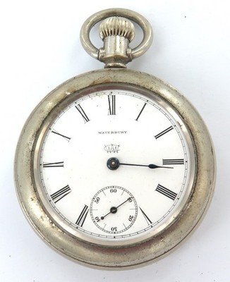 c1900 Waterbury Series T Mens Pocket Watch. Fixer or Parts.