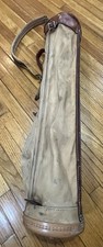 Vintage Stovepipe Golf Club Canvas  Leather 7" Diameter x 34" Tall