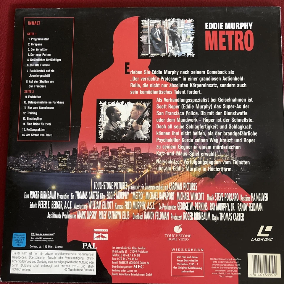Laserdisc Metro / Eddie Murphy / deutsch - Bild 2 von 4